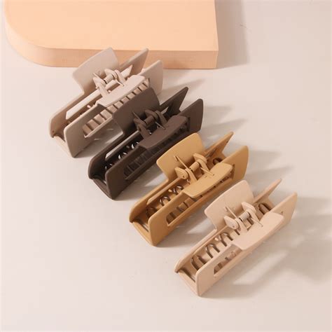 Jual Korean Jumbo Rectangle Matte Doff Hair Claw Jaw Clips Jepit