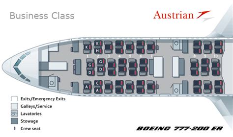 Seat Map Austrian Airlines Boeing B Er V Seatmaestro Off