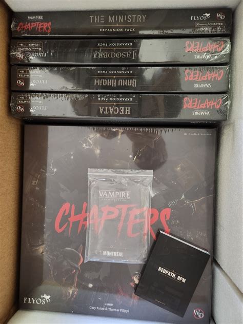 Vampire the Masquerade Chapters board game 4 expansions 興趣及遊戲 玩具