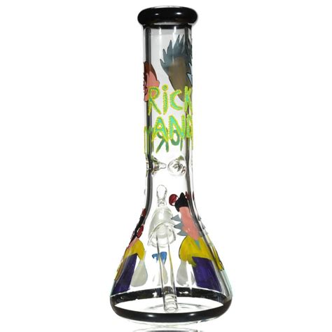 Rick And Morty Break Bad 125” Clear Bong With Rick And Morty 3d Artwork The Greatest Online