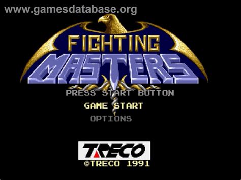 Fighting Masters Sega Genesis Artwork Title Screen