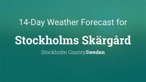 Stockholms Skärgård, Sweden 14 day weather forecast