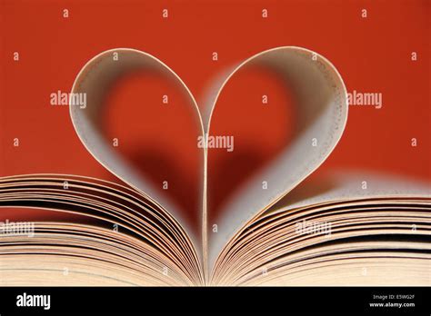 Book Pages Heart Shaped Stock Photo Alamy