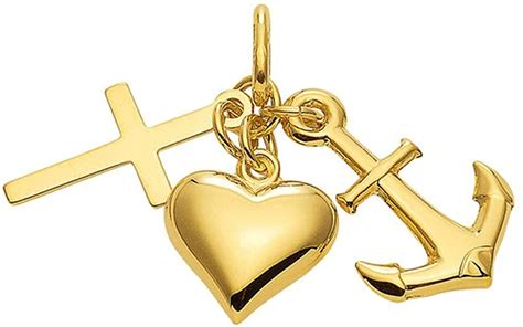 Glaube Liebe Hoffnung Anh Nger Kettenanh Nger Aus Gold Karat