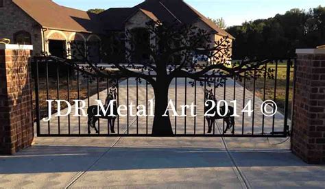 Tree Driveway Gates Designs Plasma Cut By Jdr Metal Art