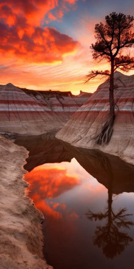 Serene Sunset Over British Badlands Traditional Landscape In K Uhd