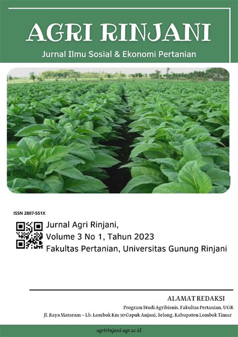 Vol 3 No 1 2023 Agribisnis Dan Pembangunan Pertanian Berkelanjutan