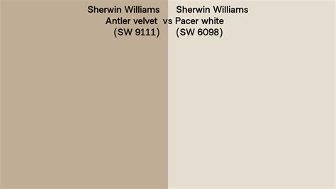 Sherwin Williams Antler Velvet Vs Pacer White Side By Side Comparison