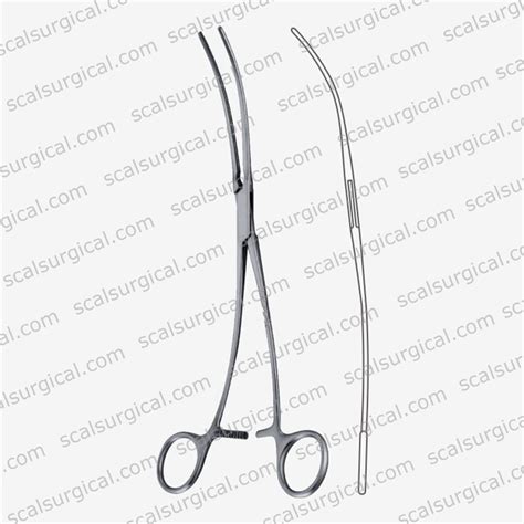 Debakey Aortic Aneurysm Clamp Curved Cardiovascular Surgery Surgical