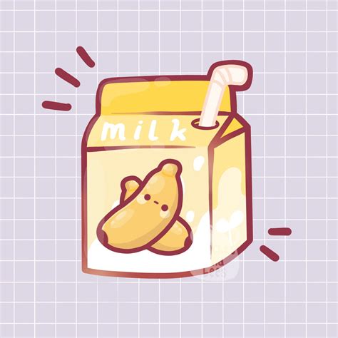 Kawaii Milk Carton Stickersstrawberry Oat Banana Chocolate Matcha