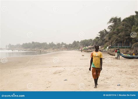 People On The Beach In Krokobite In Accra Ghana Editorial Photo