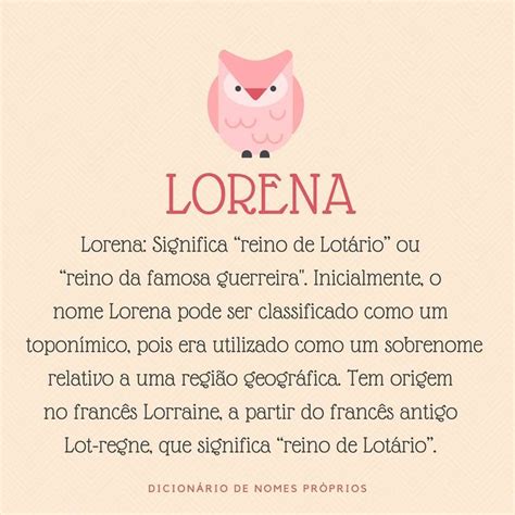 Lorena Significados Dos Nomes Anjos E Fadas Nomes