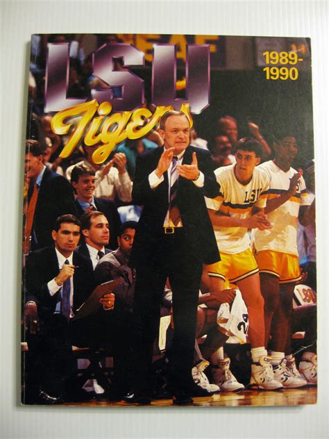 1989-90 LSU BASKETBALL MEDIA GUIDE CHRIS JACKSON SHAQ ONEAL STANLEY ...