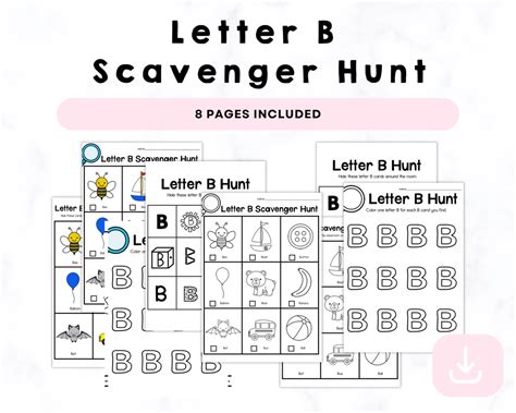 Letter B Scavenger Hunt Printable Crystalandcomp