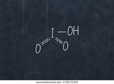 Iodic Acid Handwritten Chemical Formula On Stock Illustration ...