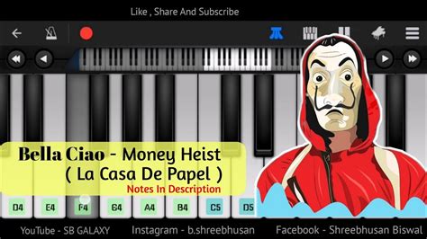 Bella Ciao La Casa De Papel Money Heist Easy Piano Tutorial