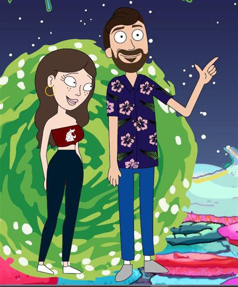 I also drew my boyfriend and I as Rick and Morty characters for his ...