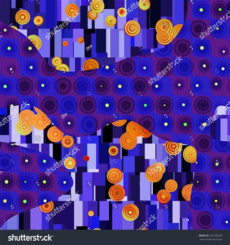 Seamless Abstract Pattern In Gustav Klimt Style Stock Photo 321940259