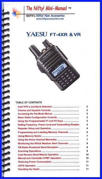 Yaesu Ft Xr Ft Vr Mini Manual Radioworld Uk