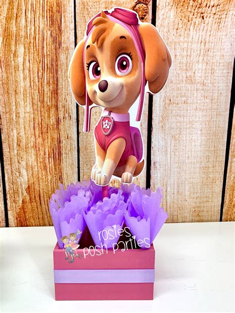 Paw Patrol Birthday Theme Centerpieces For Birthday Candy Etsy