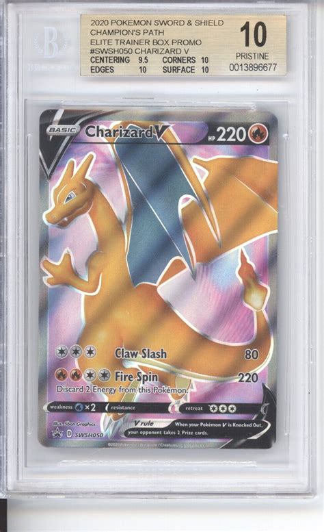 Mavin Charizard V Swsh Etb Box Promo Champion S Path Bgs