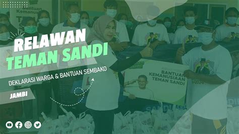 TEMAN SANDI GELAR DEKLARASI DAN BANTUAN SEMBAKO UNTUK WARGA KELURAHAN