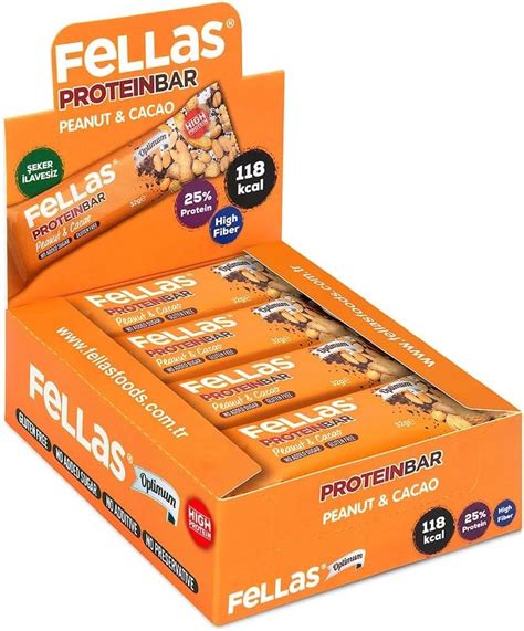 Fellas Protein Bar Yer F St Kl Ve Kakaolu Gr X Adet Amazon