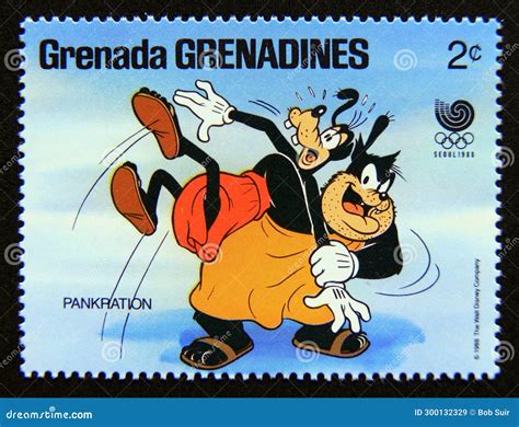 Postage Stamp Grenada Grenadines Pankration Goofy Pete