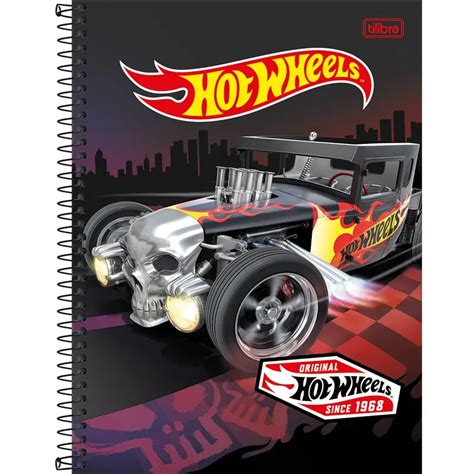 Caderno Universitário Espiral Capa Sortida Hot Wheels Folhas Tilibra Lupel