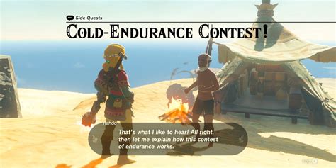 Zelda Tears Of The Kingdom Cold Endurance Contest Quest Walkthrough