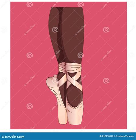 Pink Pointe Shoes For Ballet Stock Vector Illustration Of Femininity