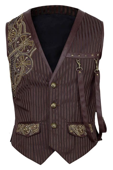 Keifer Custom Made Steampunk Embroidered Mens Waist Coat Steampunk Vest Steampunk Men