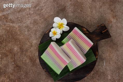 Kue Lapis Pepe Or Kue Lapis Pelangi Or Rainbow Sticky Layer Cake Is