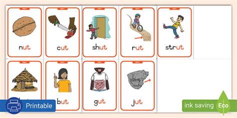 Grade 1 Phonics Ut Flashcards Teacher Made Twinkl