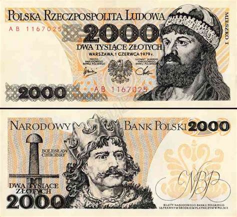 Banknot 2000 zł 1979 rok Banknoty PRL Numizmatyczny