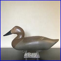 1960s R Madison Mitchell Canvasback Hen Duck Decoy Havre De Grace Md