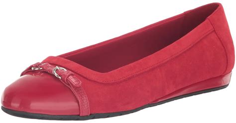 Anne Klein Gisele Ballet Flat In Red Lyst