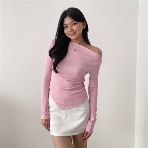 Jual Abel Top Lale Atasan Rib Rajut Ribbed Knit Basic Top Sabrina