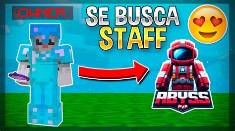 SE BUSCA STAFF En SERVIDOR De PRISON OP ABYSSPVP PRISON OP