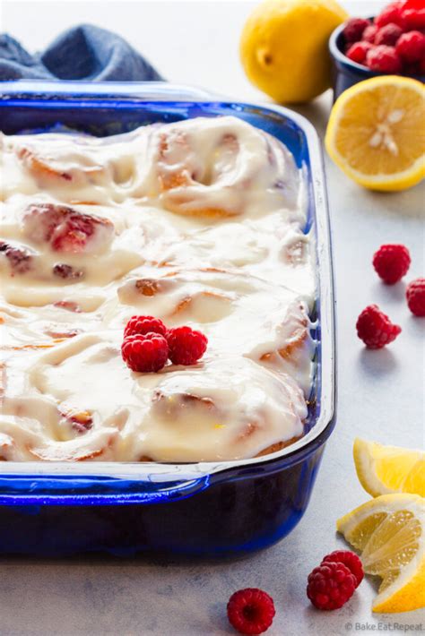 Raspberry Lemon Sweet Rolls Bake Eat Repeat