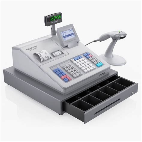 Cash Register SHARP ER A347 ER A247 XE A407 XE A507 3D Model 39 3ds