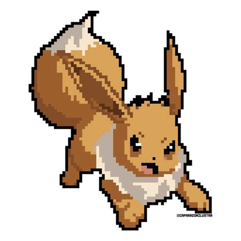 Eevee pixel art by caparazonilustra on DeviantArt