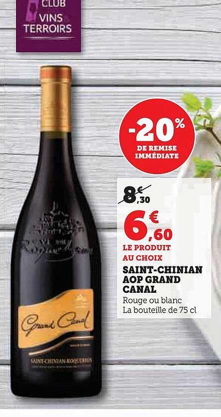 Promo Saint Chinian Aop Grand Canal Chez U Express Icatalogue Fr