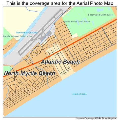 Aerial Photography Map of Atlantic Beach, SC South Carolina