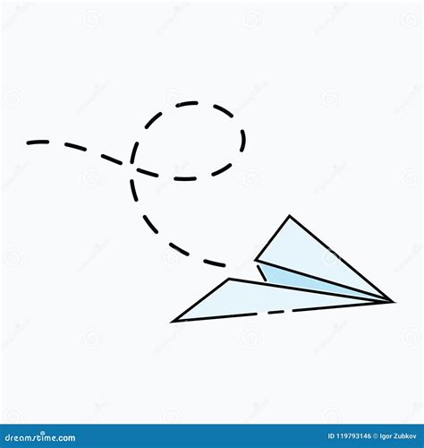 Cartoon Paper Airplane. Logo of the Aircraft Made of Paper ...