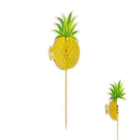 Flamingo Ananas Cupcake Topper Fruit Tandenstoker Grandado