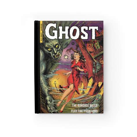 Ghost Comics Hardcover Journal Ruled Line Vintage Horror Comic Cover