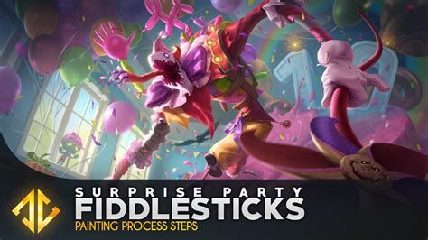 Surprise Party Fiddlesticks League Of Legends Splash Art Process Youtube