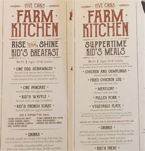 All The Details On The Five Oaks Farm Kitchen Menu And Restaurant In