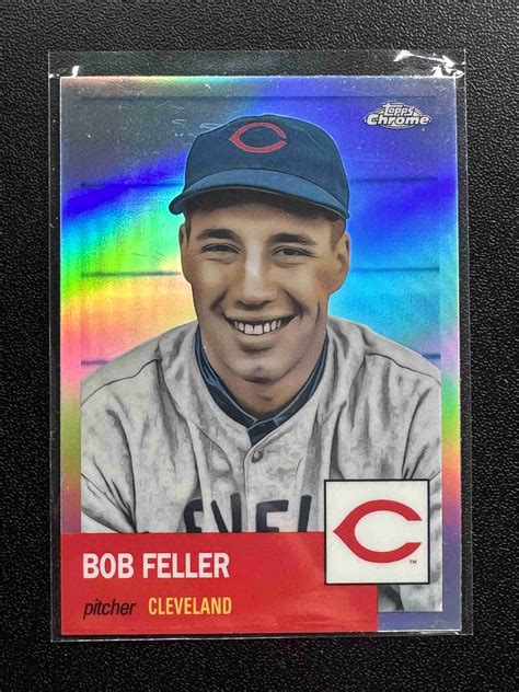 Sportlots Auctions 2022 Topps Chrome Platinum Refractor 383 Bob Feller